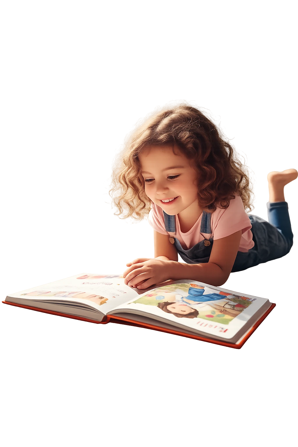 Niña sosteniendo su cuento Rasti